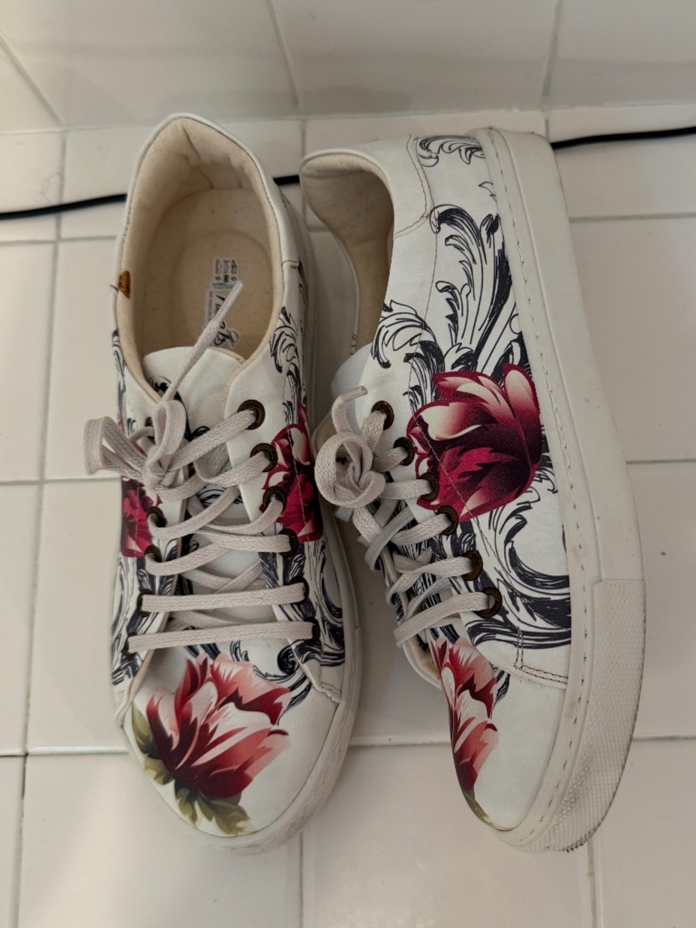 Neefs Floral Print Lace Up Sneaker Size 39. Worn Once